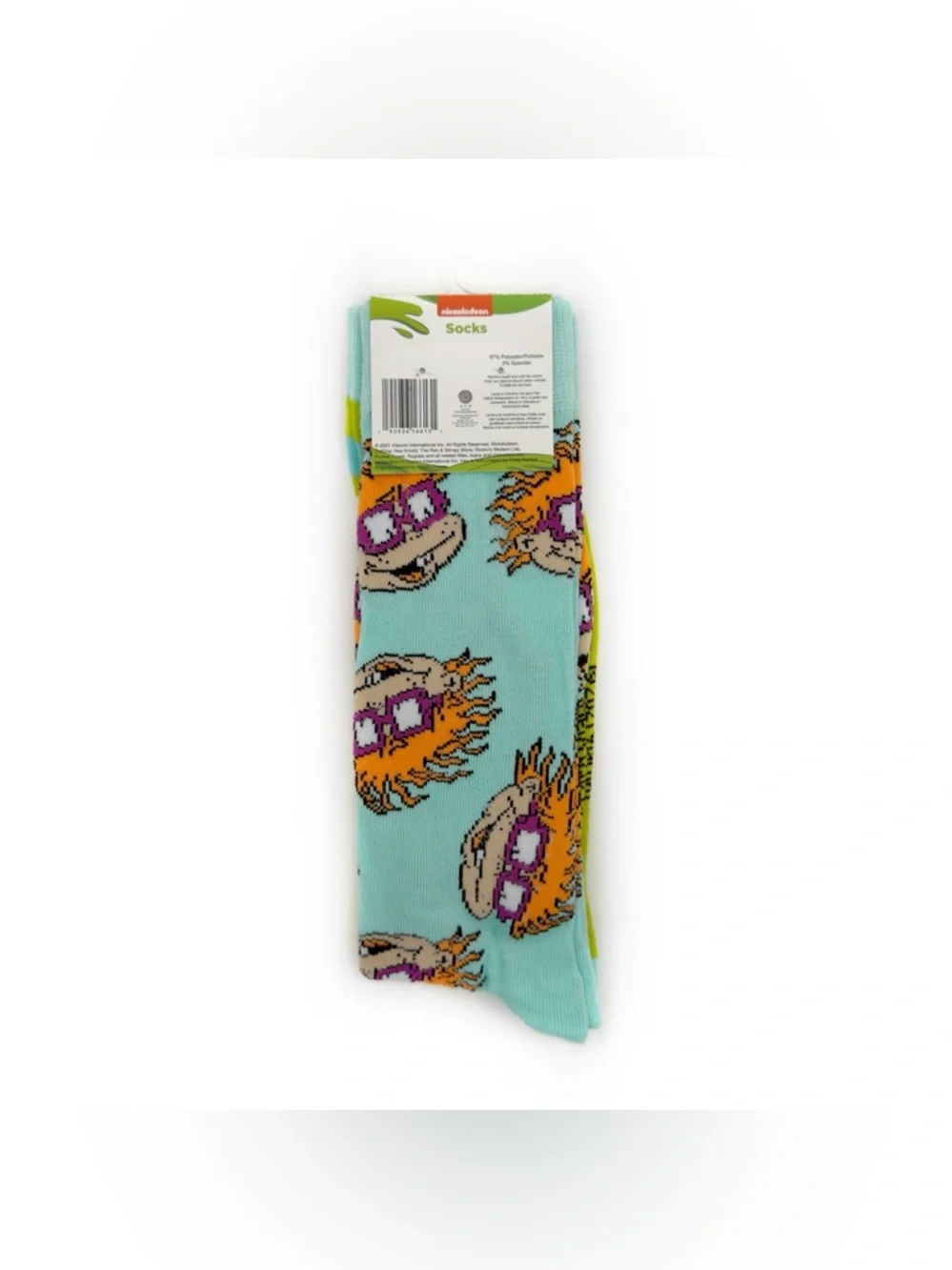 Nickelodeon Rugrats Crew Socks Mens Womens Reptar Chuckie Novelty Gift